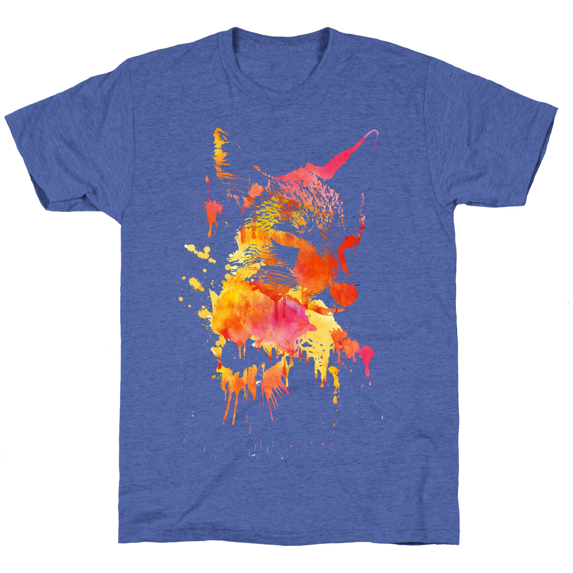 Watercolor Fox Unisex Triblend Tee